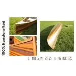 K034M Wooden Canoe With Ribs Curved Bow Matte Finish 10 ft 